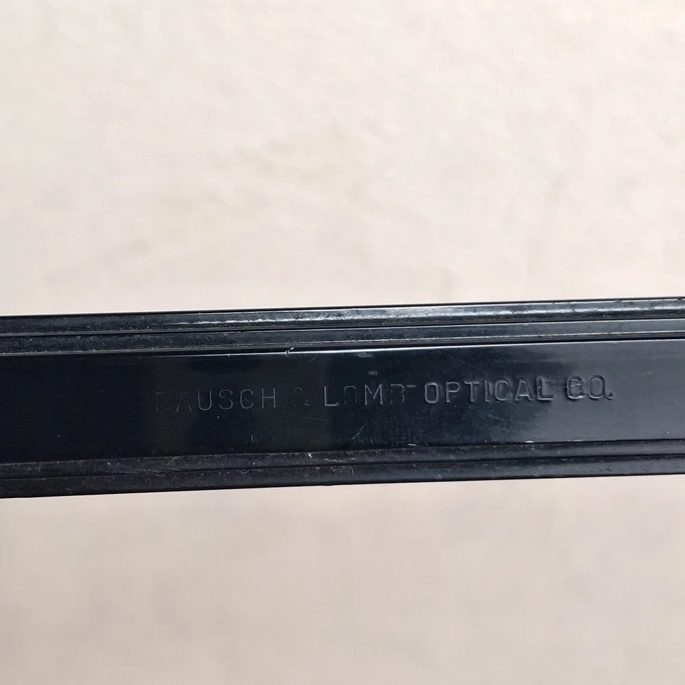 Vintage Bausch & Lomb Optical CO Rectangular Reading Magnifying Glass Black